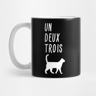 Un Deux Trois Cat Shirt Funny French Teacher Gift Mug